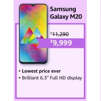 2024 Smartphones Offers : 4GB RAM + 64GB Storage with 5000 mAH Battery smartphone - Samsung Galaxy M20 in Rs. 11999