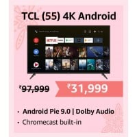 2024 Tcl Offers : Take TCL P8 series AI 4K UHD Certified Android Smart LED TV from Amazon and get range of entertainment experience with up to 55% off