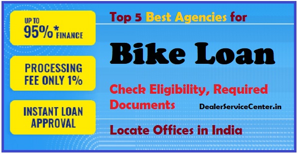 Best 5 Bike Loan Agencies in India