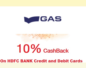 Save up to Rs.1500/- at GAS Stores (for Clothing, Shoes) with HDFC Bank Card