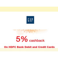 2024 Hdfc Bank Ltd Offers : 5% discount at GAP store with your HDFC Bank Card