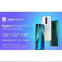 Avail special 10% discount on Redmi Note 8 Pro and Redmi Note 8 on 21st october using axis, citit and RuPay cards at Amazon
