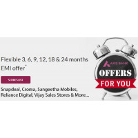 Axis Bank Flexible EMIs Offer at Mobile and electronics stores without any Processing Fees