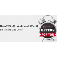 Axis Bank offers at online Tanishq store - Get up to 20% off  + Extra 10% discount with Axis bank card