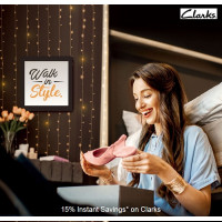Clarks shoes stores Citi Bank offer: Get 15% instant discount* at Clarks shoes stores with Citi bank Credit & Debit Cards