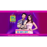 Flipkart Big Shopping Days on Fashion - Get 50% to 80% Off + 10% instant discount* with HDFC Bank Cards and EMI Transaction