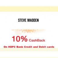 2024 Hdfc Bank Ltd Offers : HDFC Bank cardholder get 10% cashback at STEVE MADDEN store on HDFC Bank Debit and Credit Cards payment