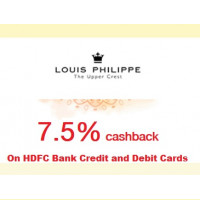 2024 Louis Philippe Offers : HDFC Bank Festive Treat Offer at Louis Philippe Store - Get up to 7.5% cashback with HDFC Bank card