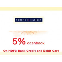 2024 Hdfc Bank Ltd Offers : Shopping at Tommy Hilfiger using HDFC Bank Debit and Credit Cards and get 5% CashBack up to Rs.1500/-